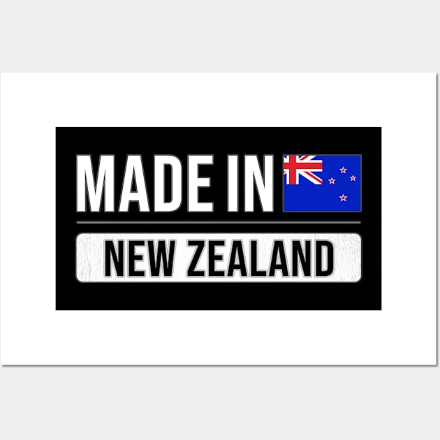 Made In New Zealand - Gift for New Zealander With Roots From New Zealand Wall Art by Country Flags